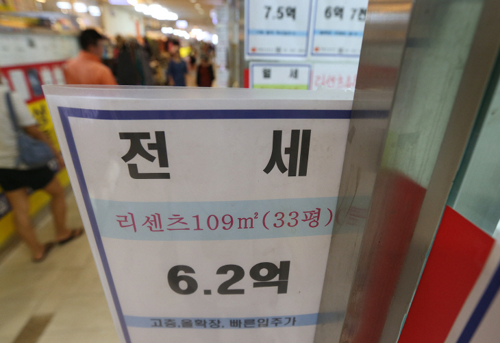 서울 아파트 전세금 3.3㎡당 60만원 상승