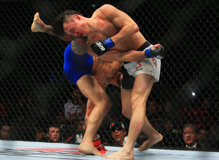 MAR-UFC-UFC-206:-SWANSON-V-CHOI <YONHAP NO-1958> (AFP)