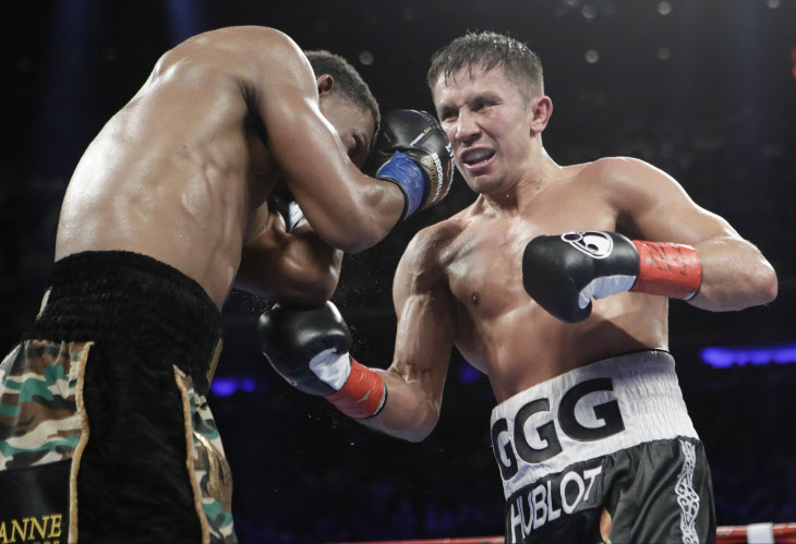 Golovkin Jacobs Boxing <YONHAP NO-1608> (AP)