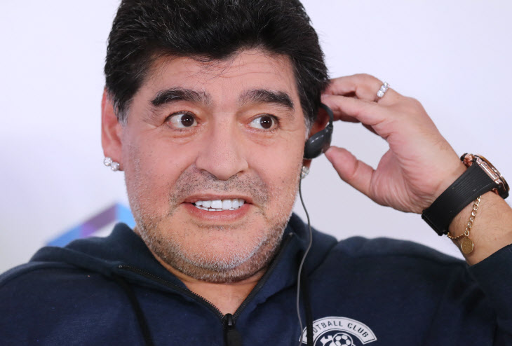 BELARUS SOCCER MARADONA <YONHAP NO-0287> (EPA)