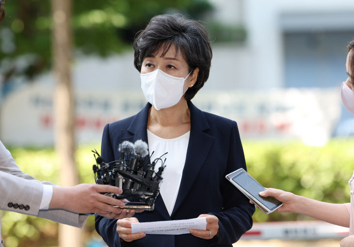 박순애 사회부총리 후보자 출근<YONHAP NO-2389>