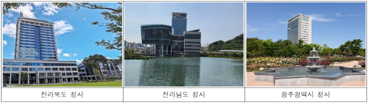 전북, 전남, 광주 청사