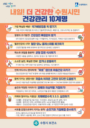 6.수원시보건소가‘건강관리 10계명’을 알려드립니다