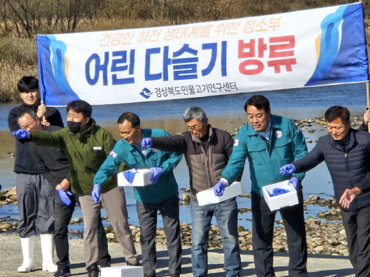 경북 고령군, 어린 다슬기 12만 마리 방류