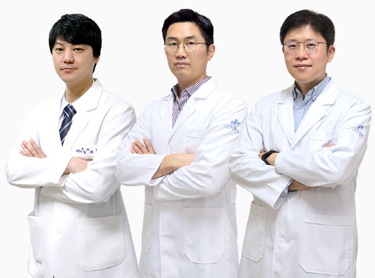 외과센터 의료진(윤성필, 고상화, 김동일)