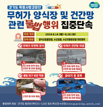 무허가양식장 및 건강망어업 단속