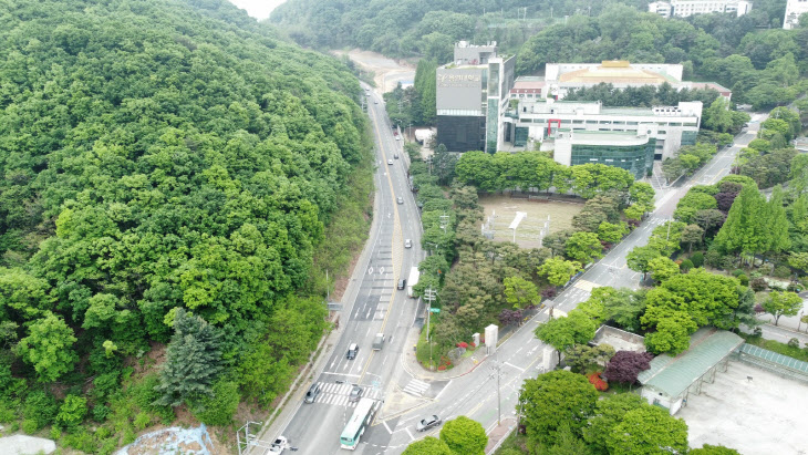 1-1. 용인대정문삼거리 직진차로 공사 전