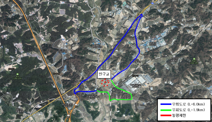 영주-4 반구교 우회도로 노선도