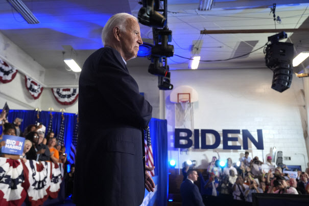 Election 2024 Biden <YONHAP NO-2254> (AP)