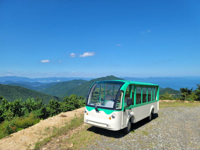 남해힐링숲타운 전기관람차 시범운영