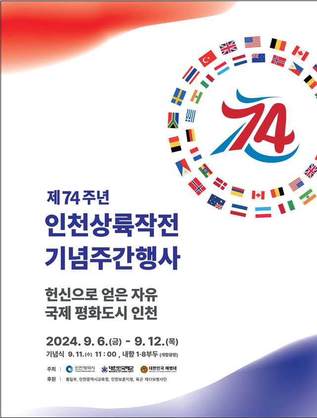 제74주년 인천상륙작정 기념 행사 포스터