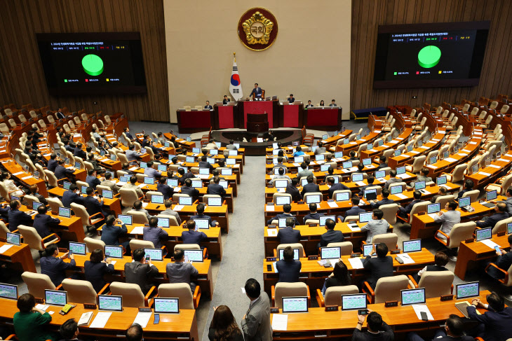 '전국민 25만원 지원법' 야당 단독 처리