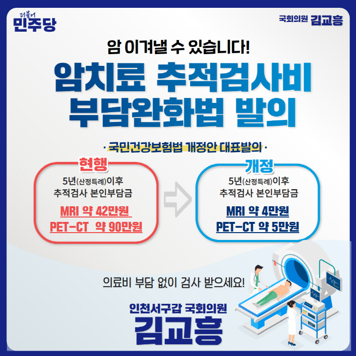 김교흥 의원 암진단