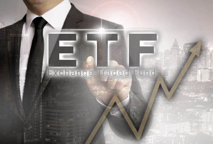 ETF is shown by businessman concept